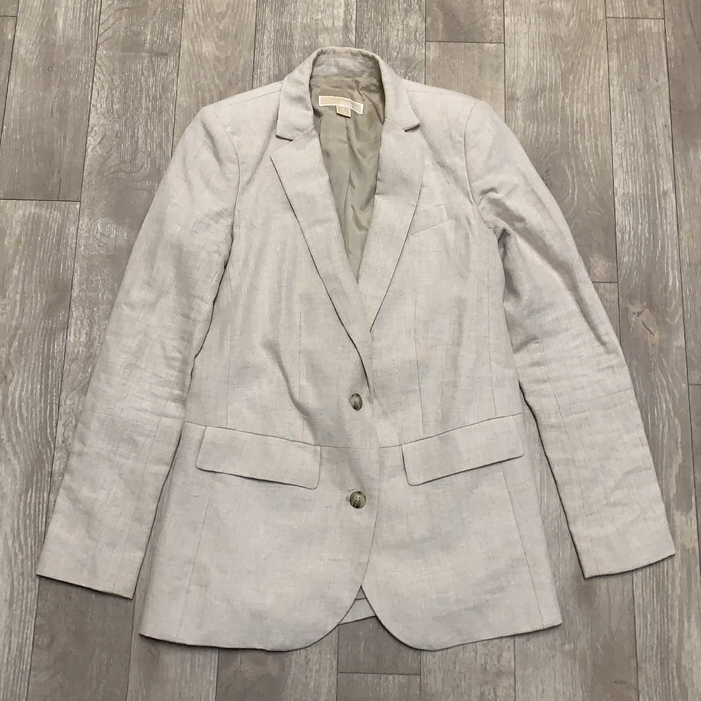 Womens Michael Michael Kors 100% Linen Casual Blazer